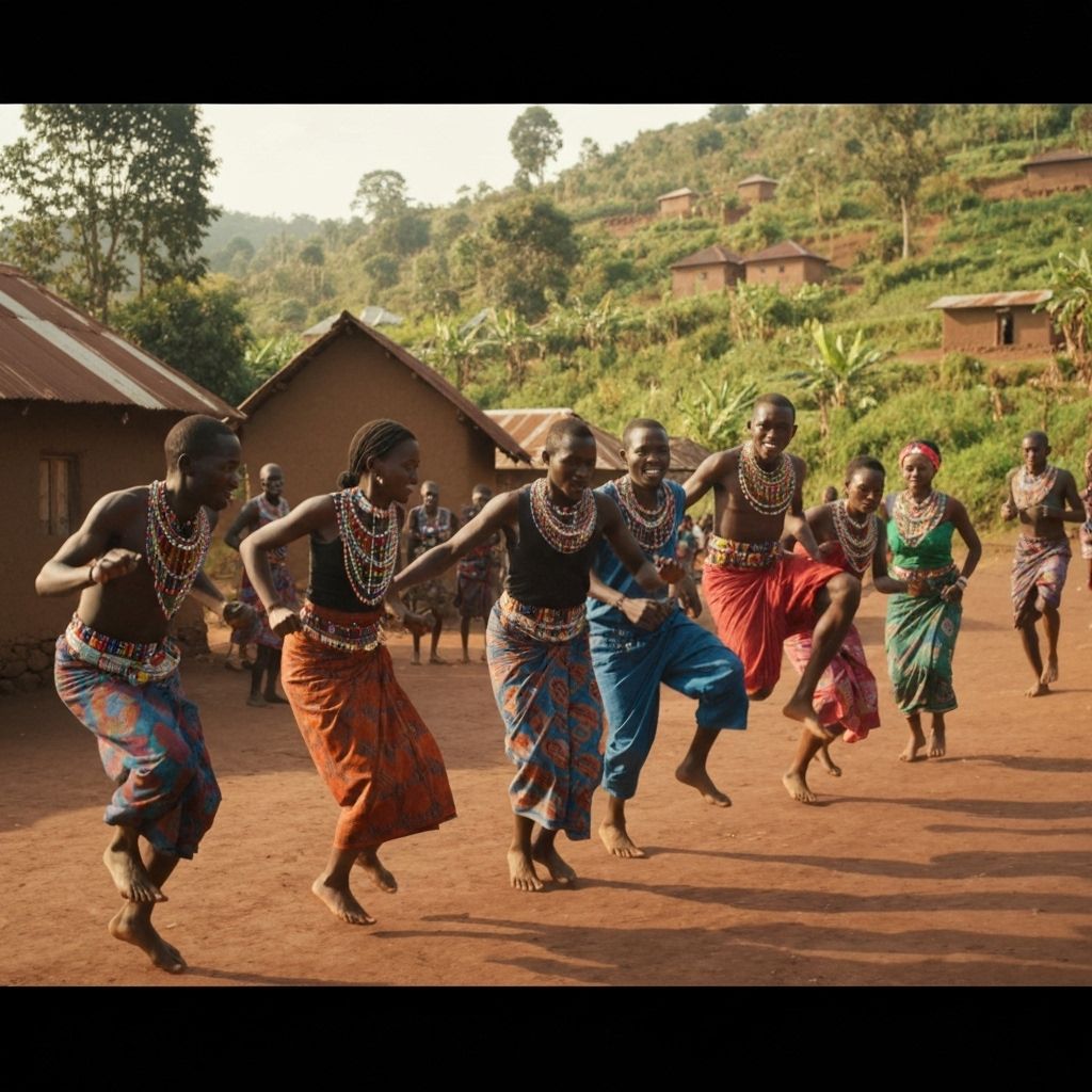 Bakiga people performing the energetic Ekizino dance
